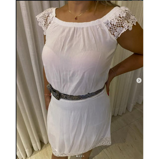 Vestido Branco Laise 100% Viscose – Novo | Veste G