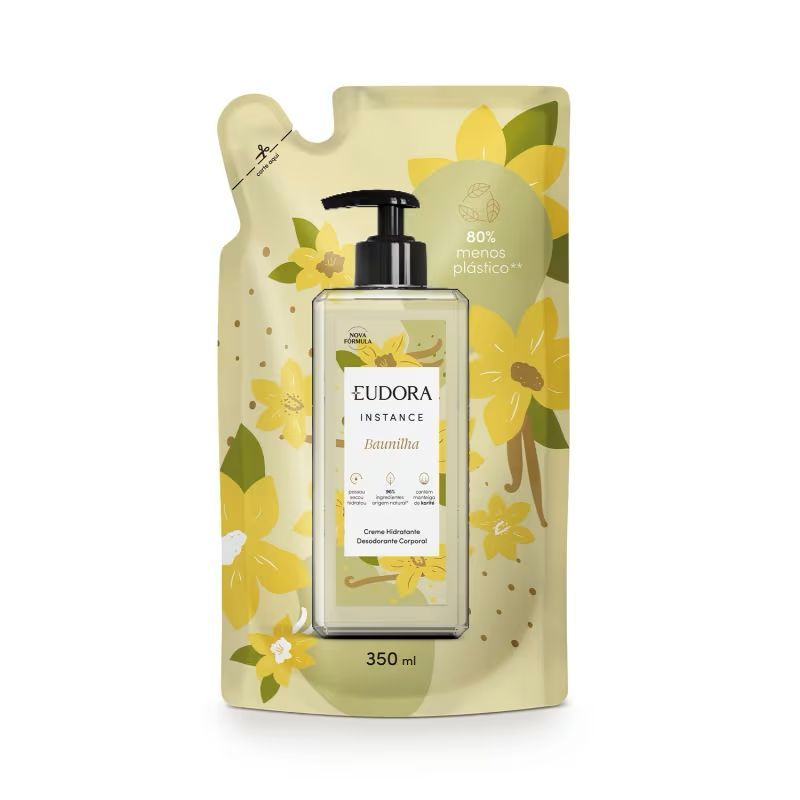 Refil Creme Hidratante Desodorante Corporal Instance Baunilha 350ML - EUDORA INSTANCE