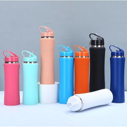 Garrafa Térmica 600ml Com Canudo Camada Dupla Com Alça Não Vaza Bebidas Quentes E Frias em Oferta na Shopee