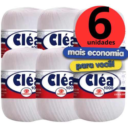 KIT 6UNIDADES CLÉA 1000M BRANCA em Oferta na Shopee