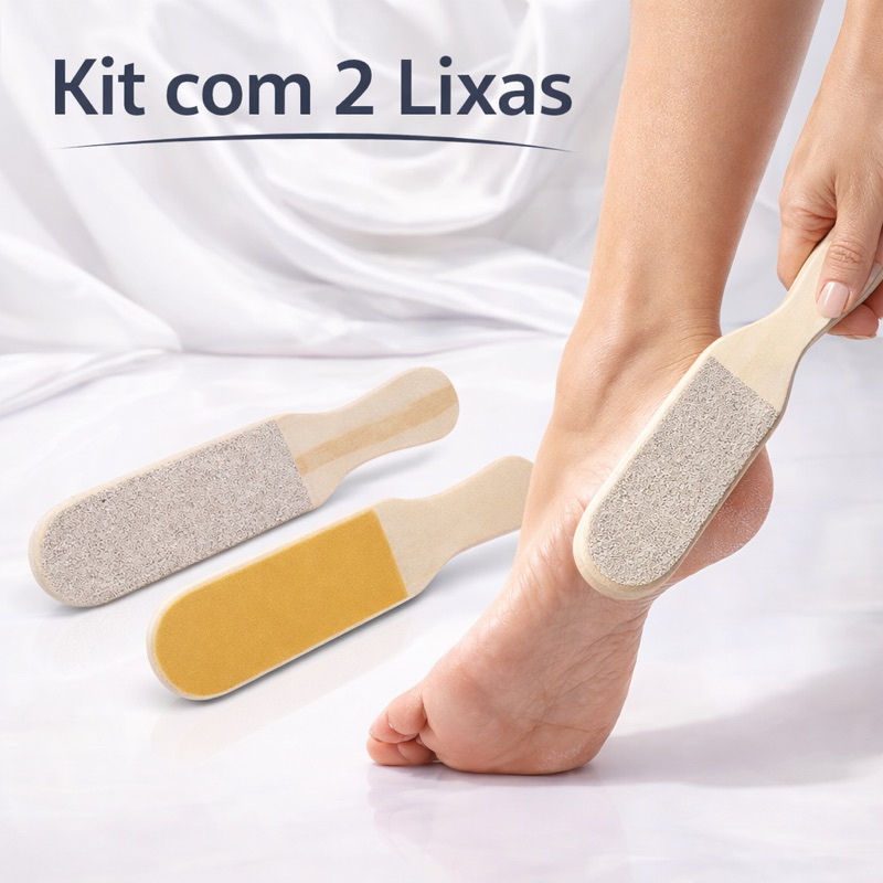 KIT Lixas Grandes Para Os Pés - 2 Lados Pedra Pomes e Esfoliante Pé Macio e Suave em Oferta na Shopee