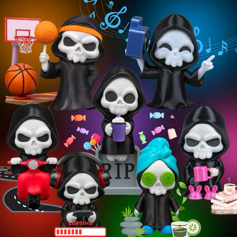 Decoração Geek Gamer Caveira Divertida Multiplas Poses Divertida 3D Setup em Oferta na Shopee