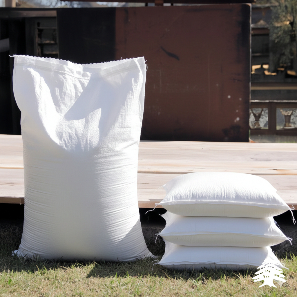 Kit 50 Sacos Ráfia Branca 50x70cm Resistente Uso Profissional para Terra Areia Mudança e Organização