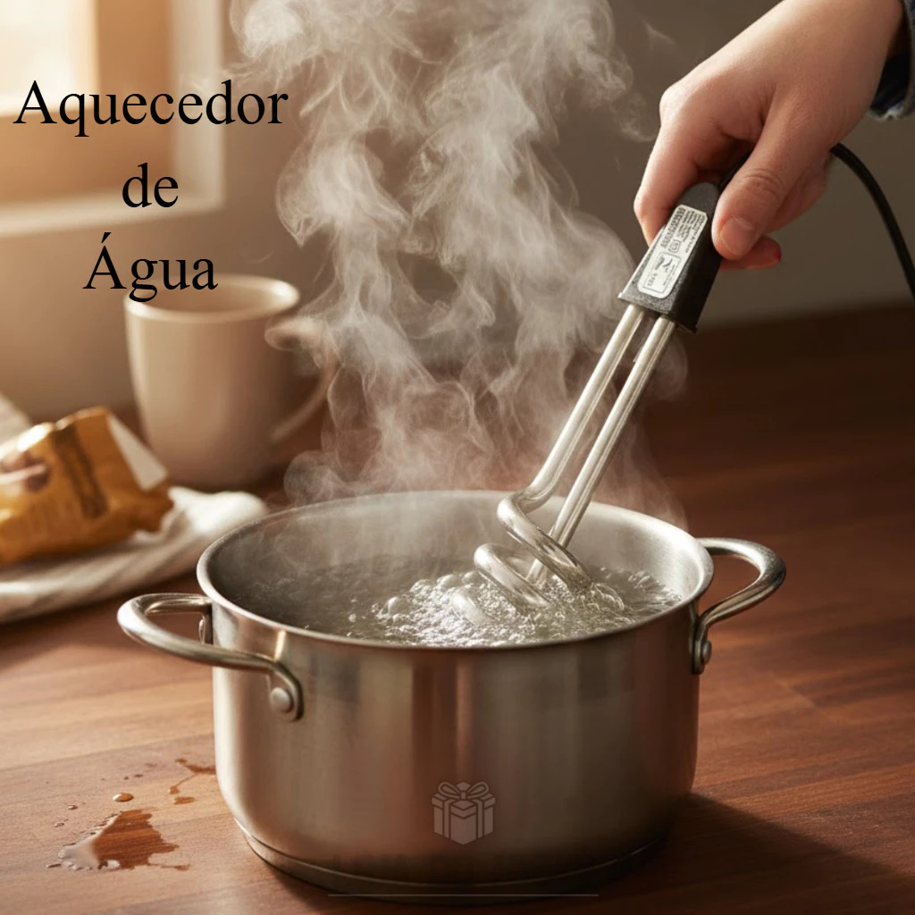 Ebulidor Elétrico Mergulhão Aquecimento Rápido Rabo Quente Portátil 500W 220V Capacidade Prática