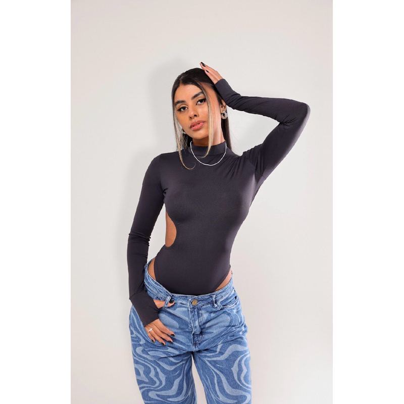 Body Cintia - Preto Costa Nua