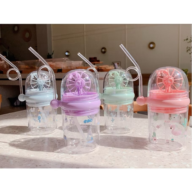 Copo Com Canudo Infantil C/ Personagem, Divertido c/ RODA GIGANTE que gira EM CIMA em Oferta na Shopee
