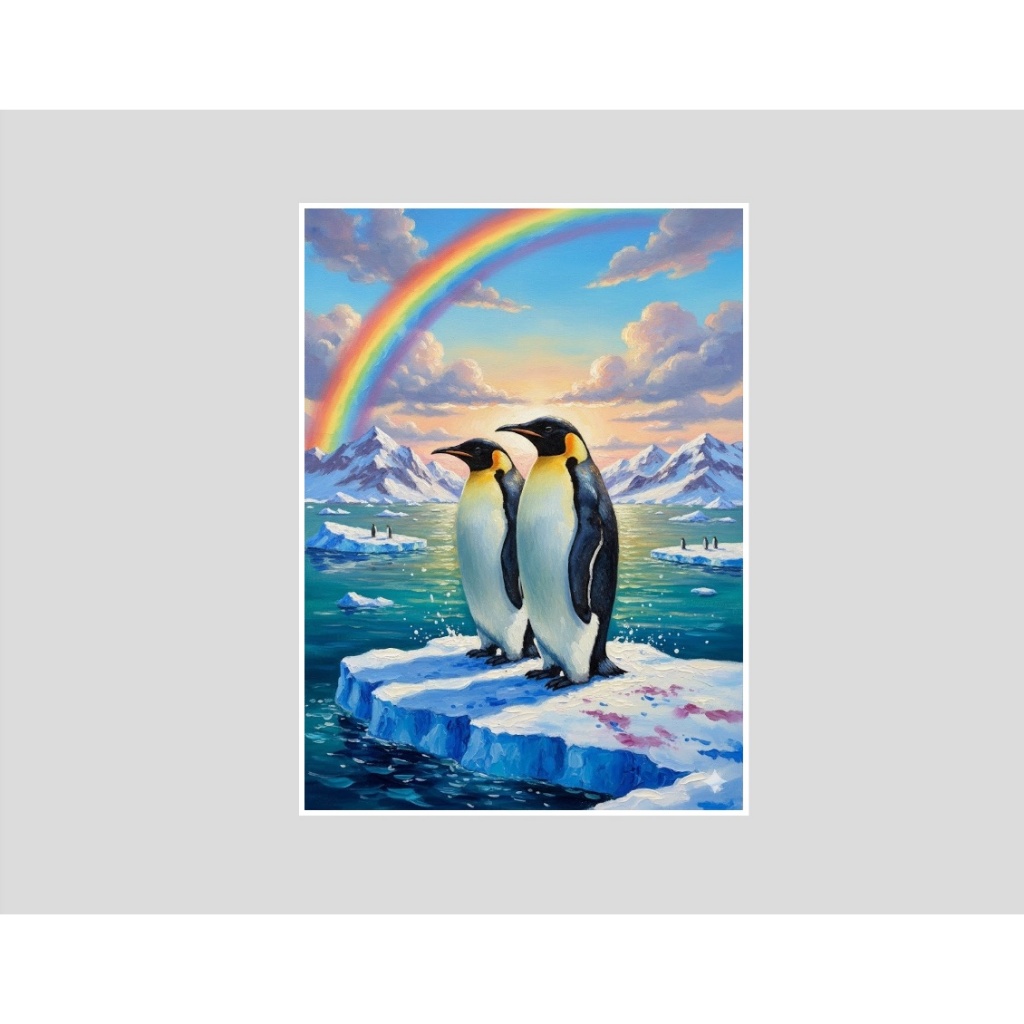 Quadro Ave Pinguim Polo Norte Animais Fofinhos antartida