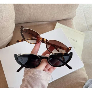 Óculos Feminino de Sol Meia Lua Tendência Armação Metálica Ouro Luxo Retrô Vintage Y2K Modelo Oval com Proteção UV em Oferta na Shopee