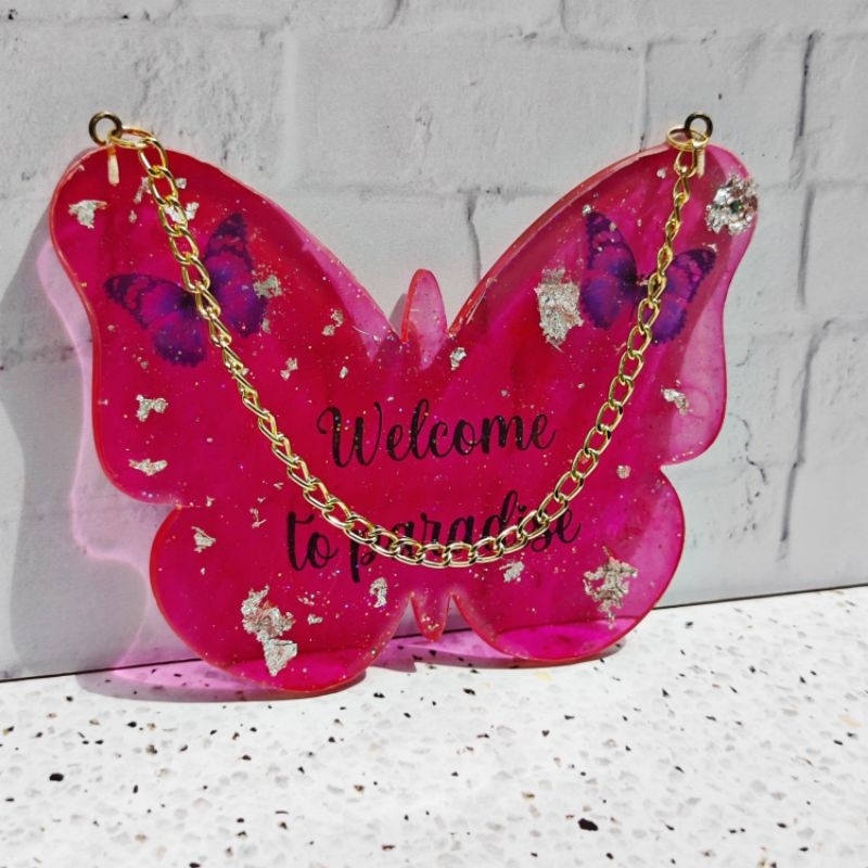 Enfeite Decorativo Borboleta em Resina – Welcome to Paradise | Artesanal