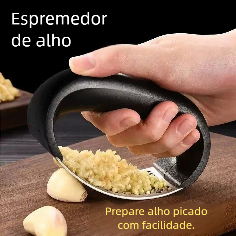 Espremedor de Alho Amassador pratico Aço Inox ABS Resistentes Ideal para Culinária Diária em Oferta na Shopee