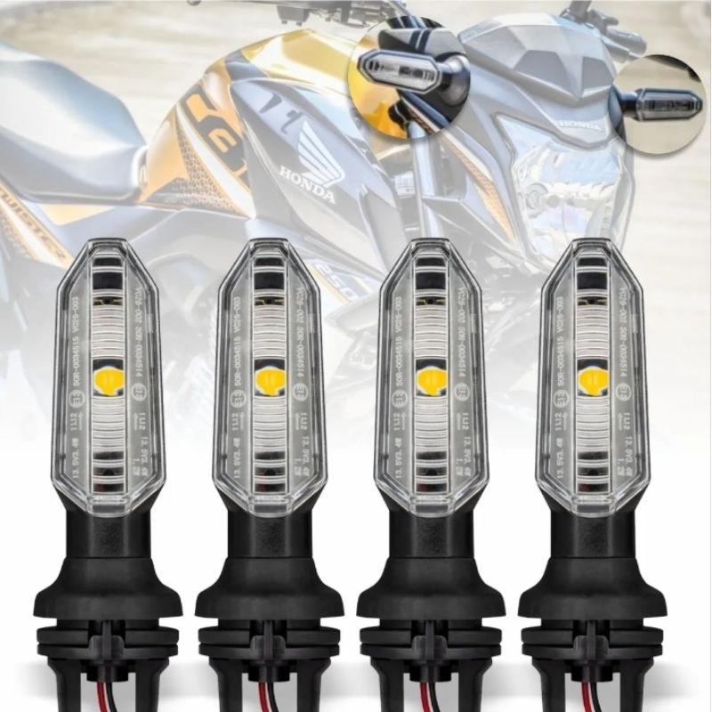 Seta Pisca Led CB 250 Twister Xre Titan Fan Kit Completo em Oferta na Shopee
