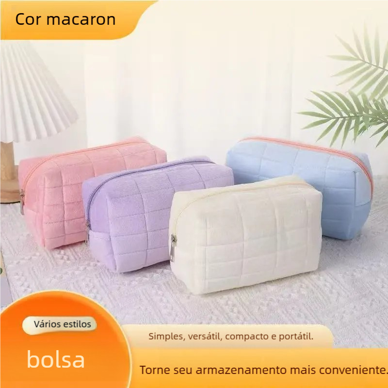 Estojo Fofo Formato de Travesseiro Kawaii - Para Volta às Aulas e Cosméticos