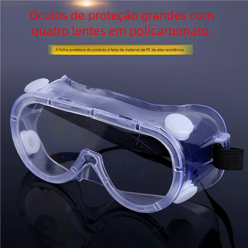 Óculos de Proteção EPI - Ampla Visão, Resistente a Químicos e Impactos