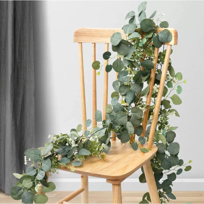 Corrente de eucalipto 180cm Artificiais rattan flor videira de eucalipto entrelaçando de casamento decoração de parede