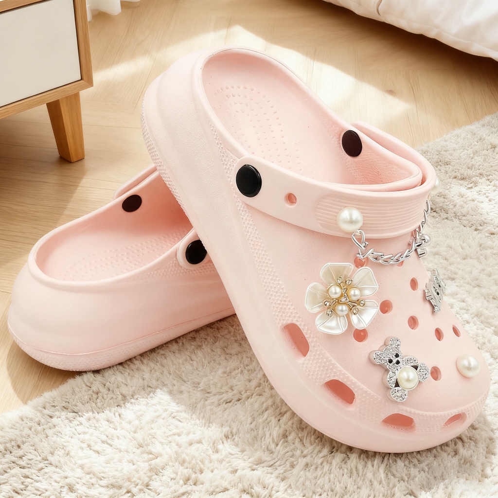 Chinelo feminino, chinelo de verão, sandália para dentro/de fora de casa, feito de EVA, confortável e leve em Oferta na Shopee