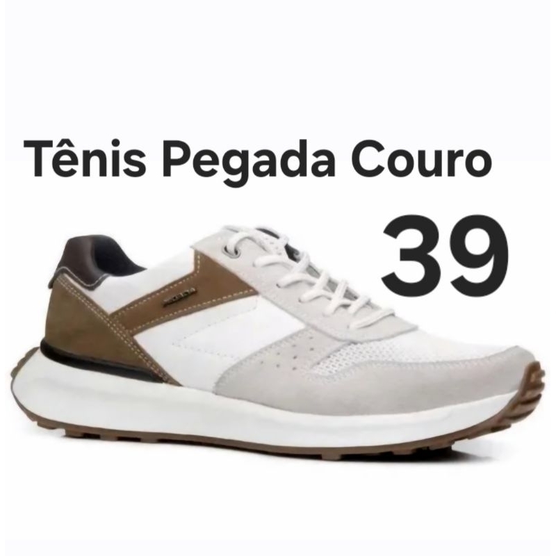 Tênis Pegada Masculino Couro Casual Jogging 39 Amortech Original. OFERTA! Tênis Sapatênis Pegada Original Masculino.