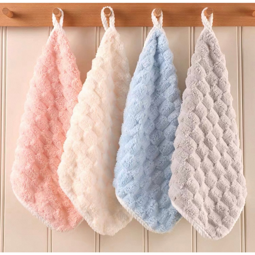 Toalha Quadrada, Cor Aleatória, 30x30 cm, Super Absorvente E Super Macia.