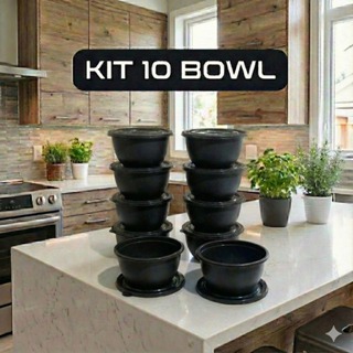 KIT 10 PEÇAS BOWL 600ML ORGANIZADORES DE ALIMENTOS em Oferta na Shopee