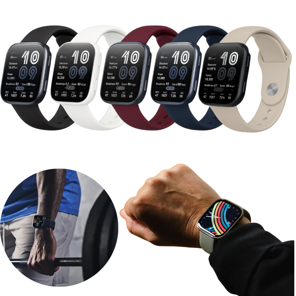 Pulseira Silicone 22mm Lisa Sport Para Bip 6/ watch 5 lite/watch 5 active/haylou 05/HUAWEI