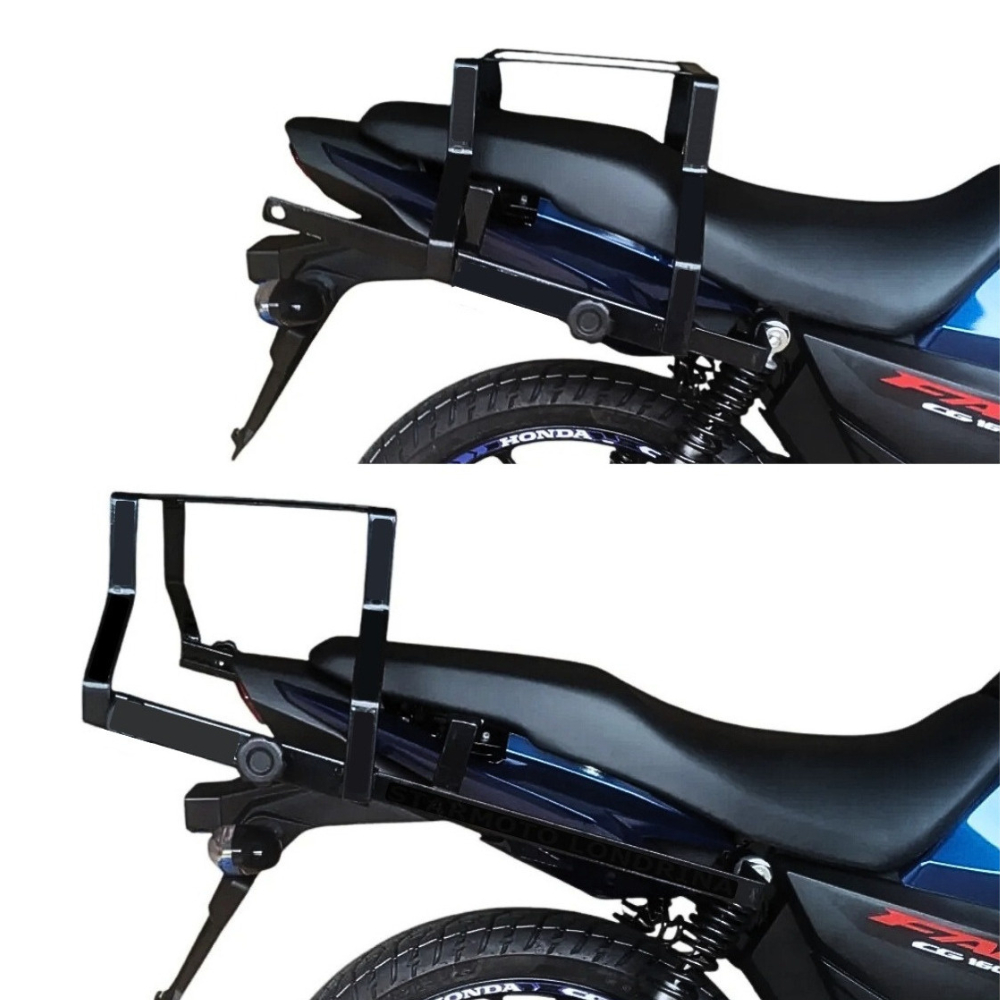 Suporte Baú Cg 160 Fan Start Titan 2025 2026 Reforçado Moto - Bagageiro Leva Garupa