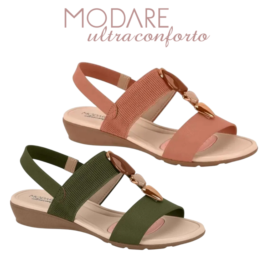 Sandália Modare Leve Ultra Confortável Calce Fácil em Oferta na Shopee