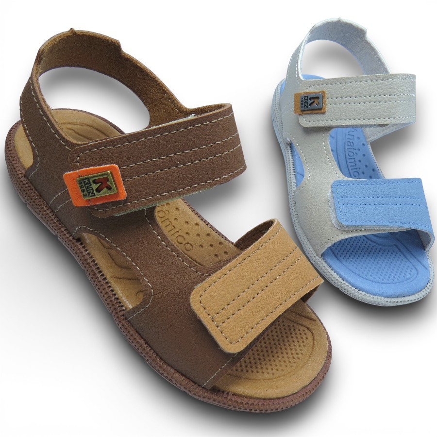 Sandália Infantil Papete Casual Meninos Klin Tic Tac 171197 Confortável