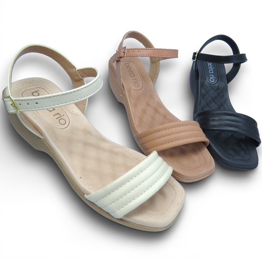 Sandália Feminina Beira Rio 8527106 Salto Médio em Oferta na Shopee