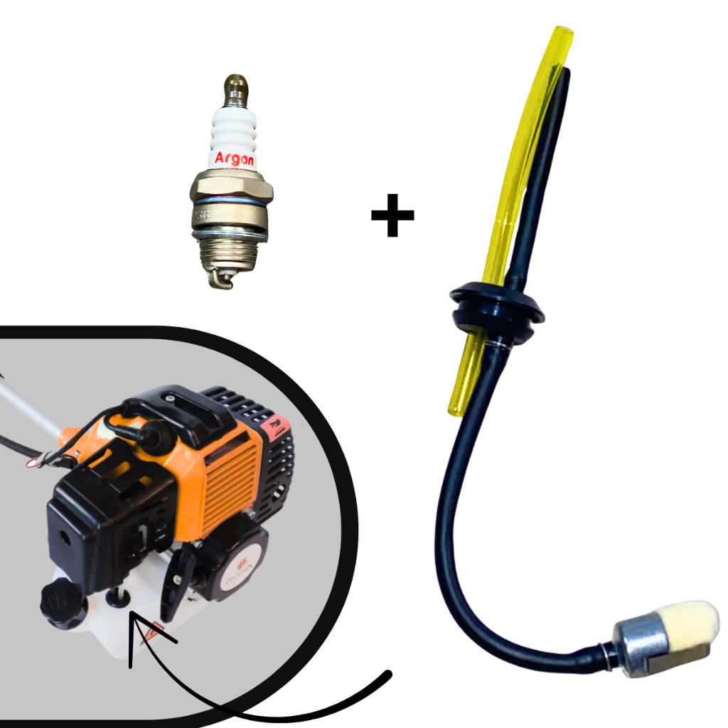 Kit Filtro Combustível Roçadeiras + Vela de Ignição Compativel com Toyama Vulcan Terra Tekna outras
