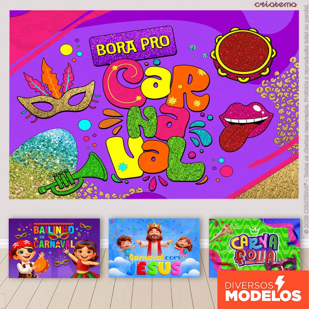 Painel Retangular Carnaval Folia Horizontal Sublimado Em Tecido Decorativo De Festa Sublimado 3d em Oferta na Shopee