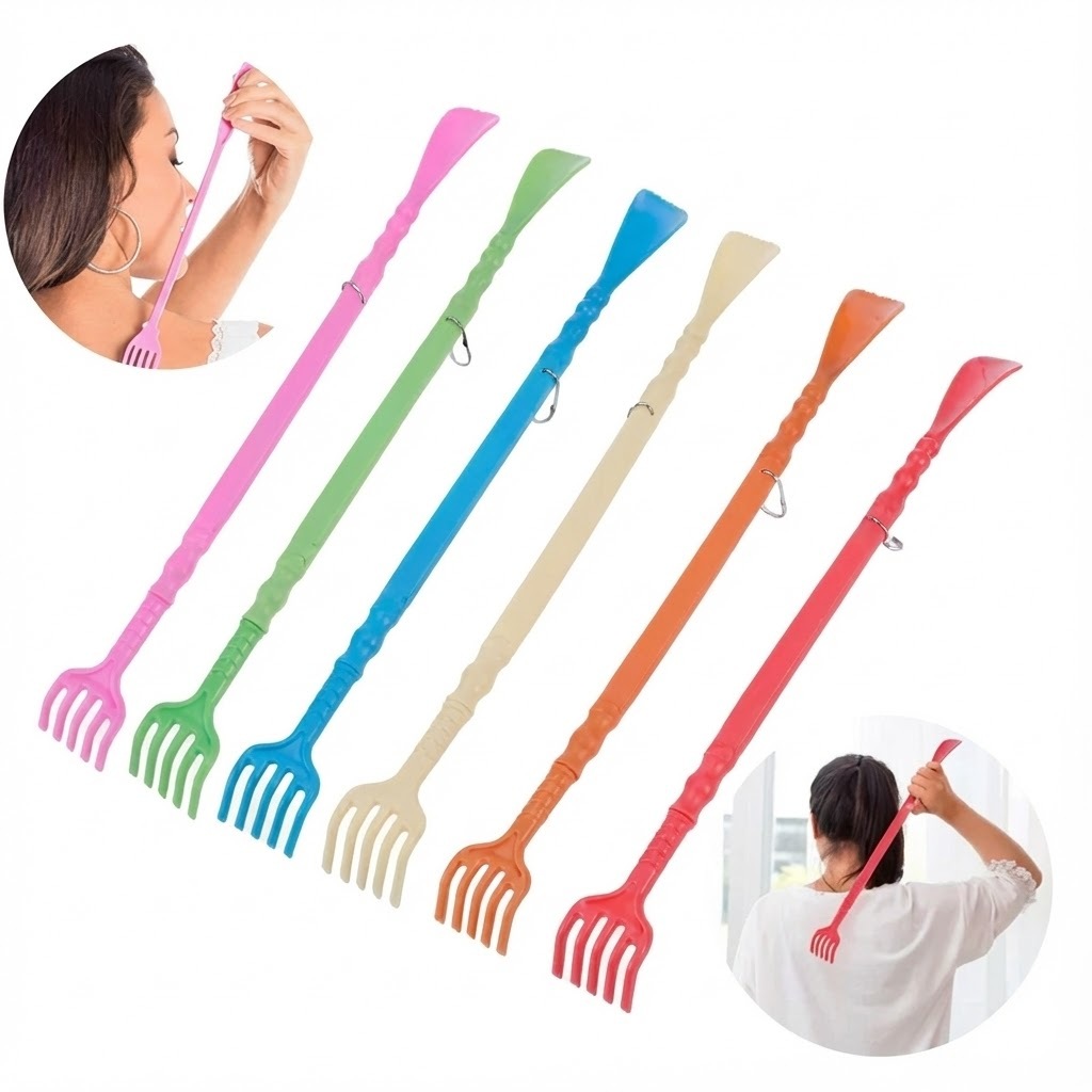 Coçadores De Costas Mãozinha + Calçadeira Calçador Sapato