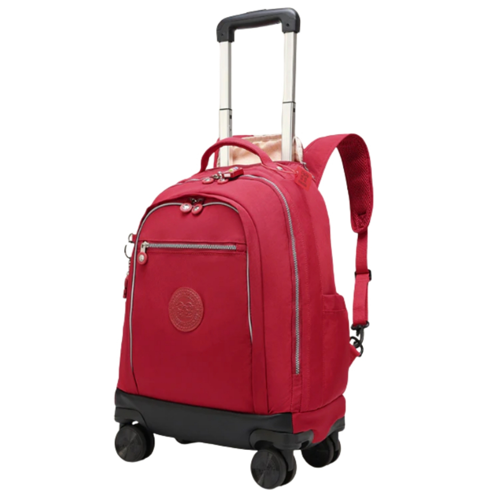 Mochila de Carrinho Infantil Impermeável Escolar Resistente Com Roda 360 Graus Volta as Aulas