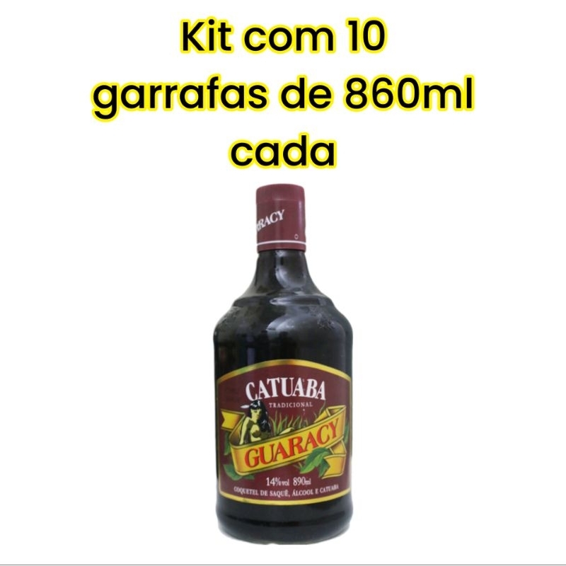 catuaba guaracy 860ml kit com 10 garrafas