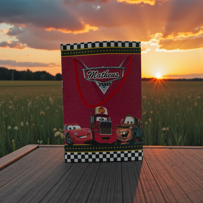 SACOLA CARROS PERSONALIZADA em Oferta na Shopee