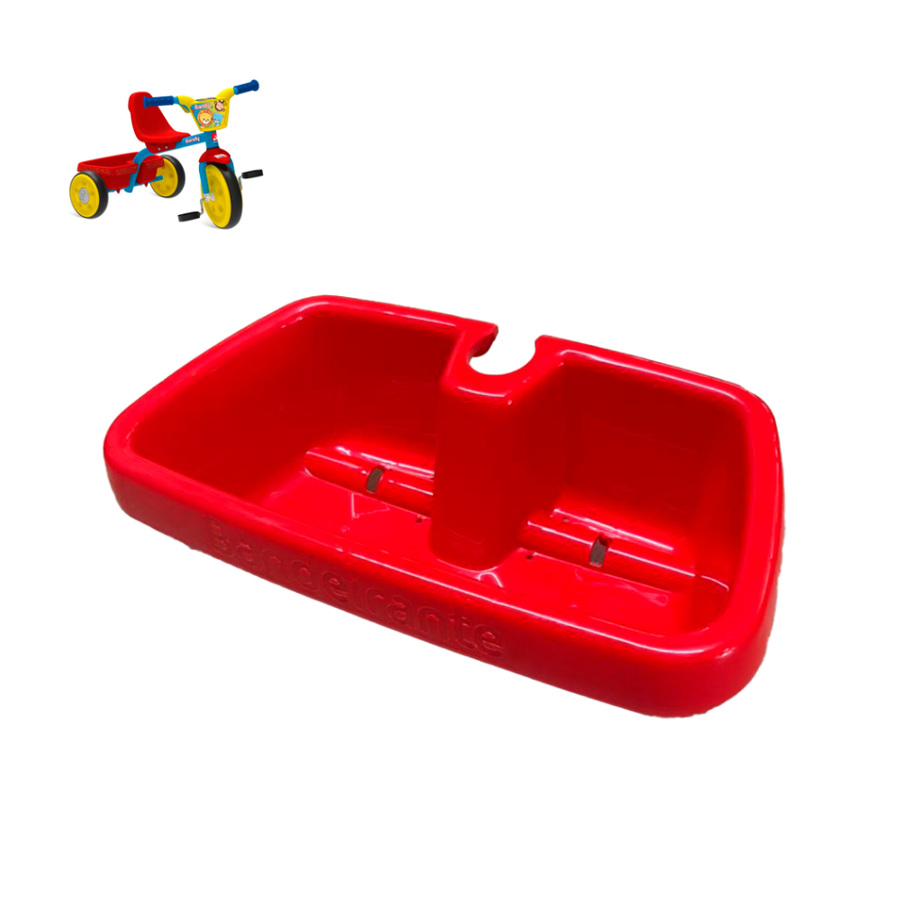 Caçamba Vermelha Porta Objeto Bau Triciclo Bandy Brinquedos Bandeirante Velotrol HNR