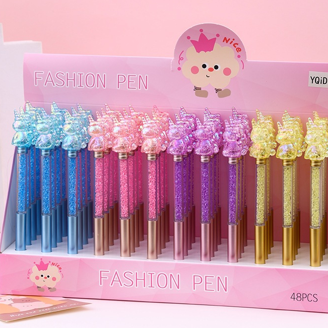 Kit 2/4/6/8/12 Caneta Gel Esferográfica Diamante Cristal Luxo Ponta Fina