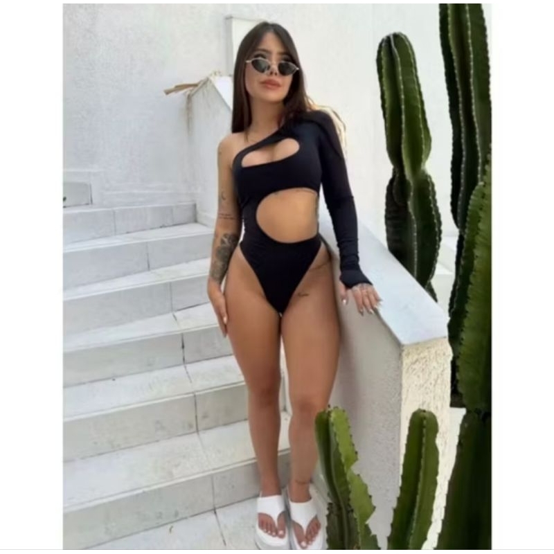 Detalhes do Body gringo Manga Longa Com Recortes Moda Inverno E Pecuária 2026