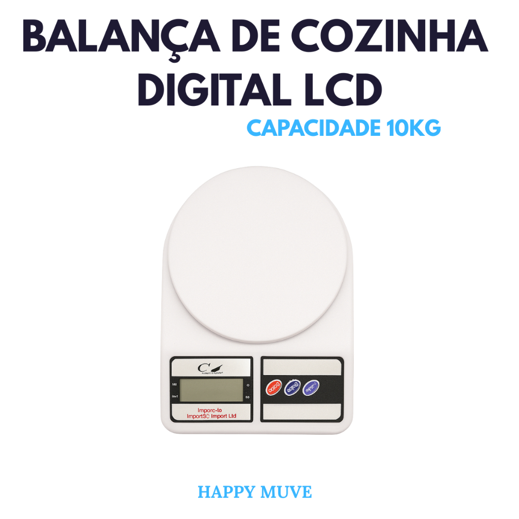 Balança Digital de Cozinha LCD Com Função Tara – Balança Para Cozinha