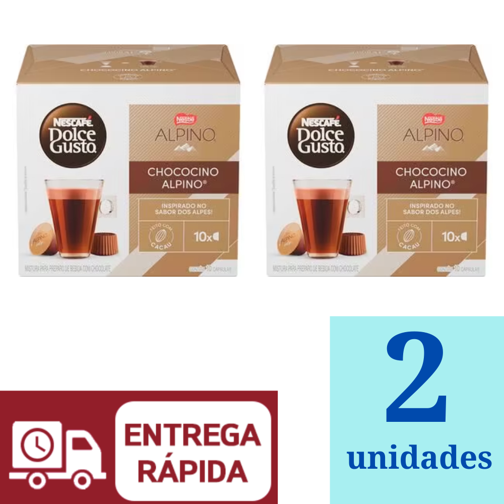 Achocolatado em Cápsula Dolce Gusto 178g Alpino Kit 2