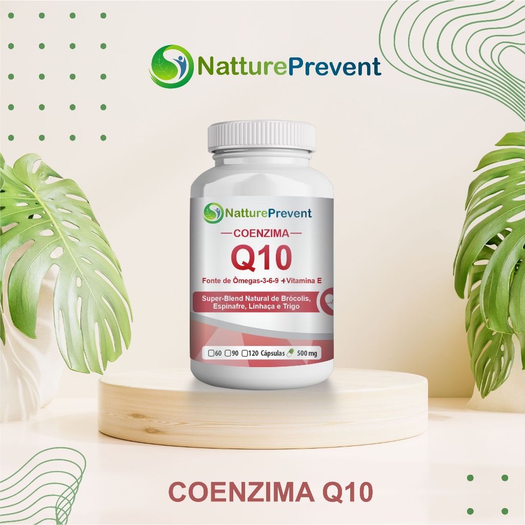 OmegaDaily CoenzimaCaps Q10 Ômegas 3 6 9 Vit E Fontes Naturais 500mg 60 / 90 / 120 Cápsulas  - Suplemento Natural