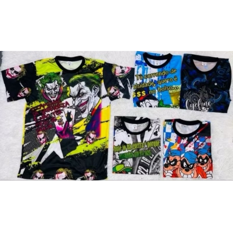 Kit 02 Camiseta Mandrake Quebrada Favela , Estilo para Seu Look Cores Variadas