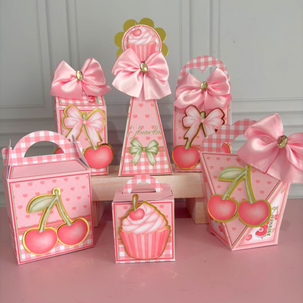 PEGUE E MONTE  Kit Personalizados CEREJINHA | Lembrancinhas Festa | Fazemos todos os temas em Oferta na Shopee