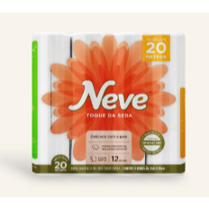 Papel Higiênico Neve Toque de Seda 12 rolos 20 metros