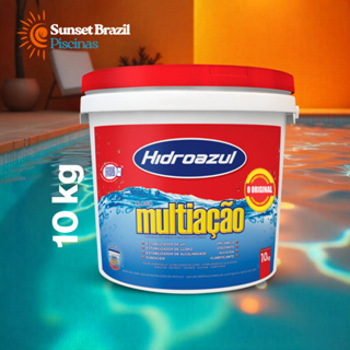 Cloro para piscina multiação Hidroazul 10kg em Oferta na Shopee