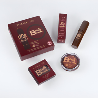 Kit Blushes Vizzela La's Red Mocha Compacto + Stick Versatilidade Vegano Original Vizzela em Oferta na Shopee