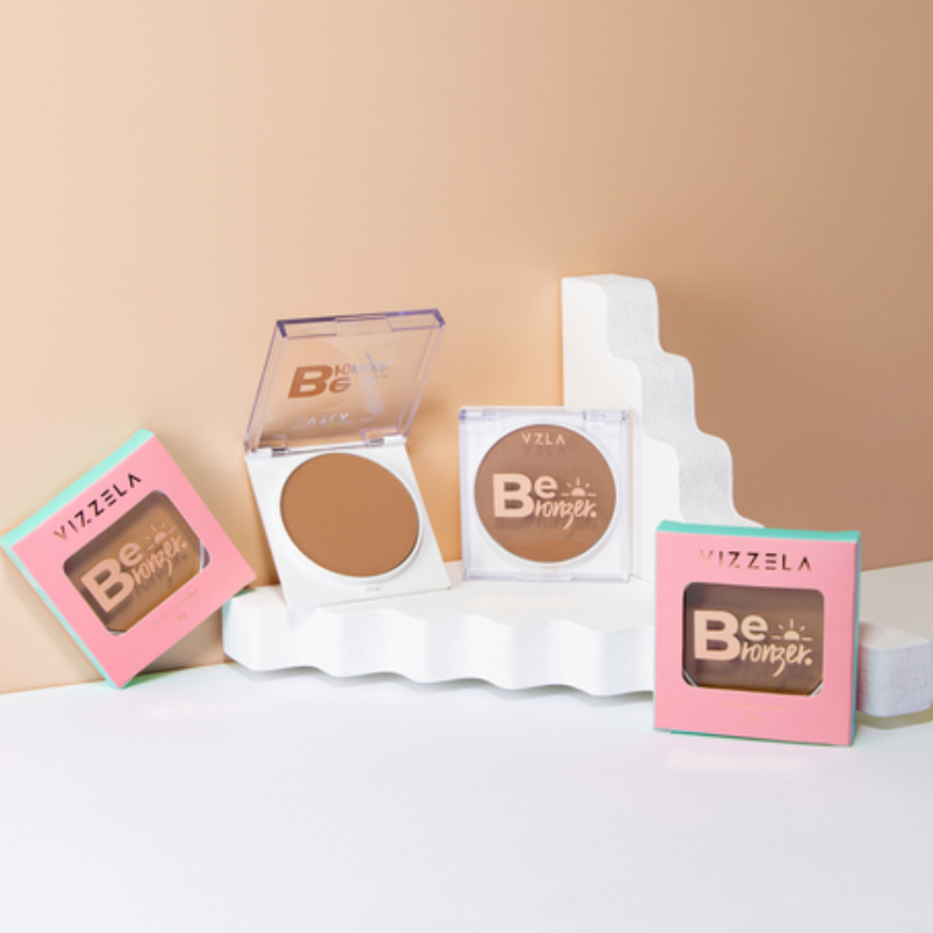 Imagem Pó Bronzeador Compacto Be Bronzer Acetinado Longa Duração Vegano Original Vizzela
