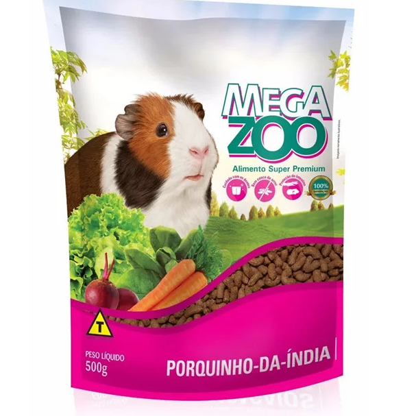 Ração para Porquinho-da-India Megazoo c/ 500g em Oferta na Shopee