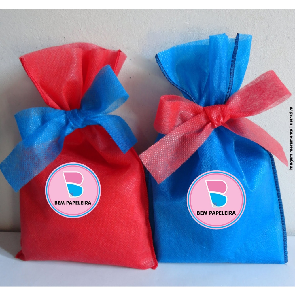 Saquinho Surpresa em TNT com Fita – Não Personalizado | Kit 10/20/30/40/50 Unidades