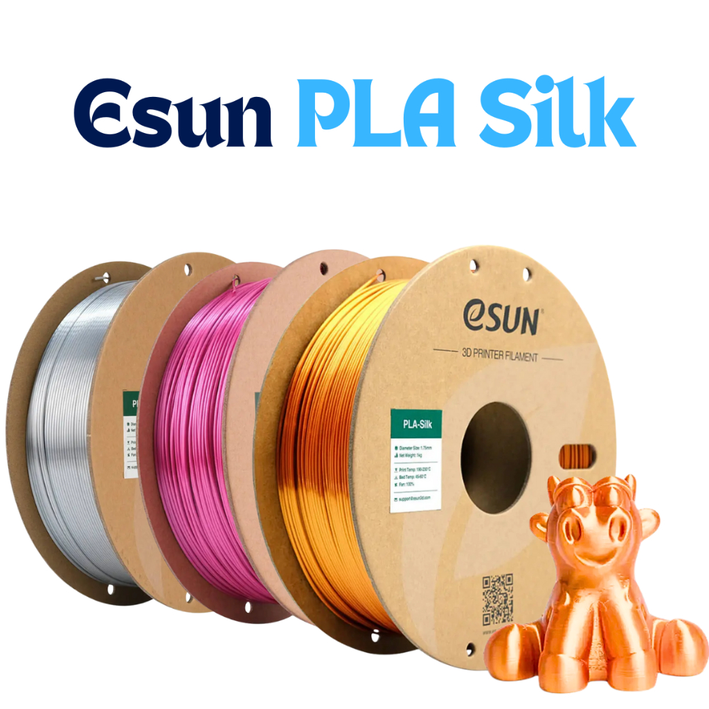 Filamento eSUN PLA Silk 1.75mm 1kg Alto Brilho Premium Impressão 3D