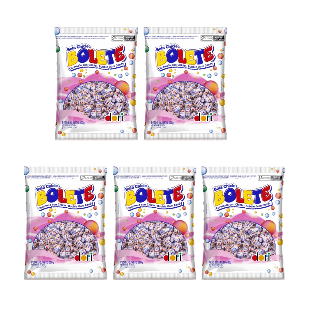 Bala Chiclete Bolete Tutti Frutti Dori Sabor Tutti Frutti em Oferta na Shopee