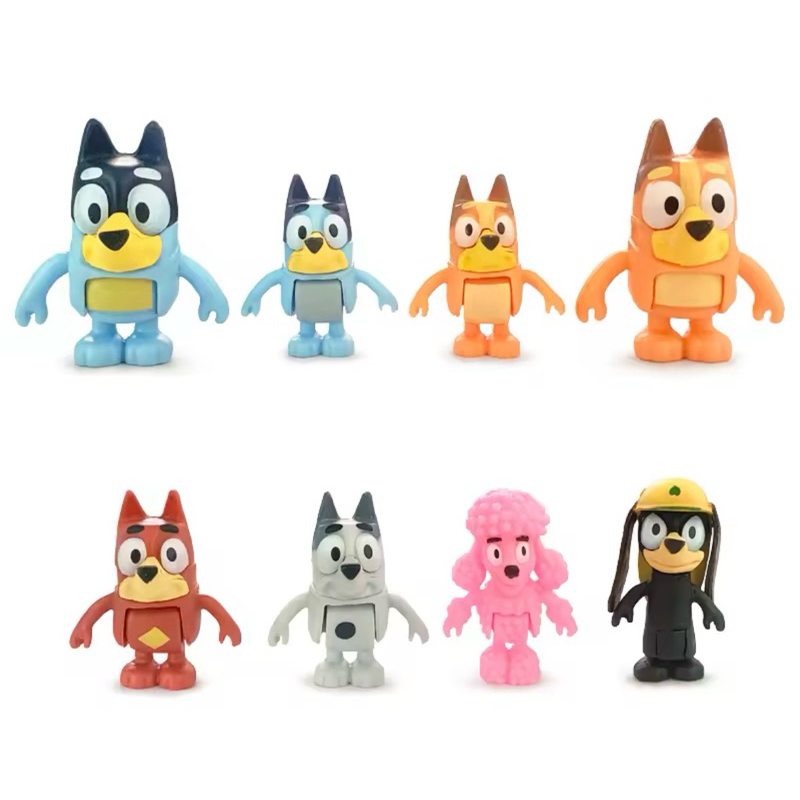 Kit Bonecos Cachorrinhos Bluey bingo Animados Estilo Desenho – Mini Figuras Colecionáveis Infantil